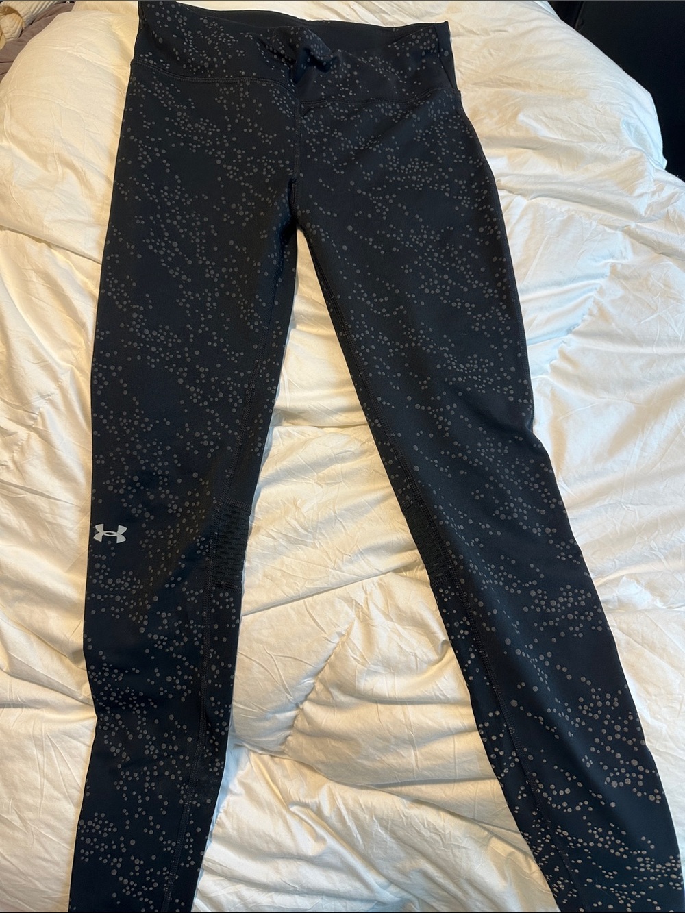 Under Armour Black Dotted Performance Leggings